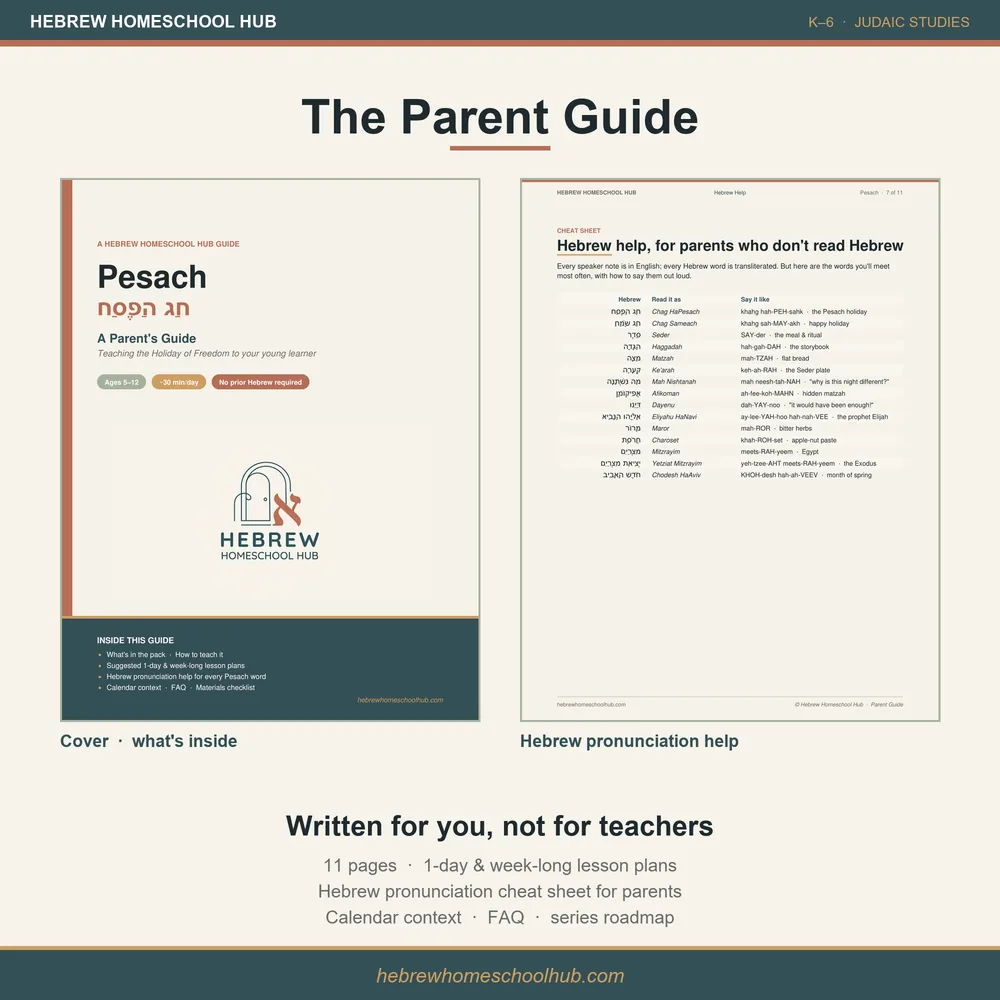 Pesach lesson pack — the parent teaching guide