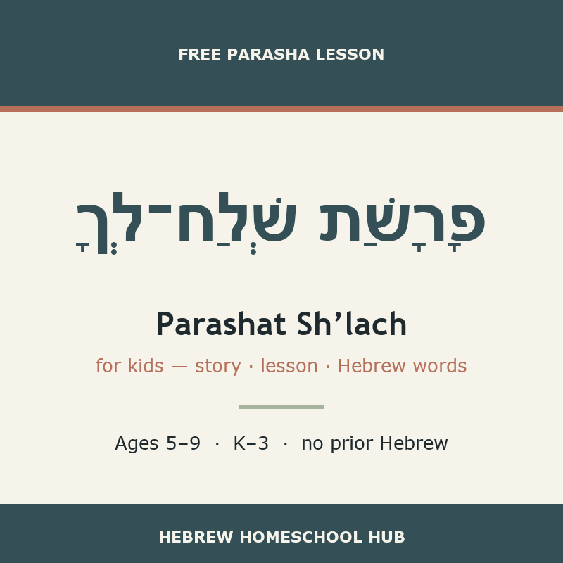 Free Parashat Sh'lach lesson — the twelve scouts and the giant grapes, for K–3